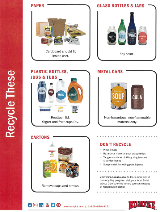 Flyer of recycables